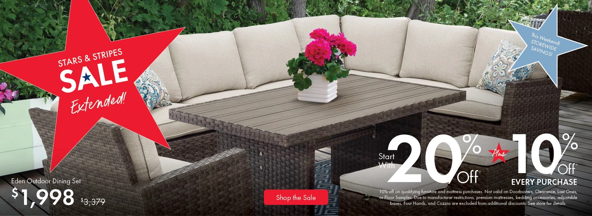 Stars & Stripes Sale – 20% off plus an extra 10% off every purchase at Morris Home