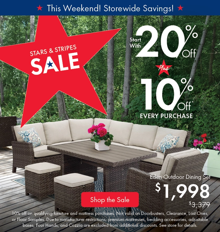 Stars & Stripes Sale – 20% off plus an extra 10% off every purchase at Morris Home