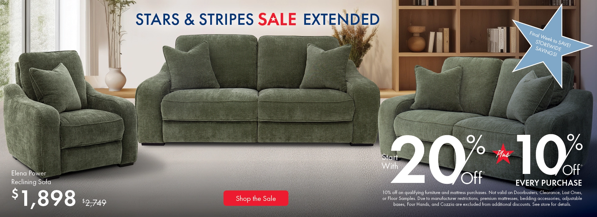 Stars & Stripes Sale – 20% off plus an extra 10% off every purchase at Morris Home