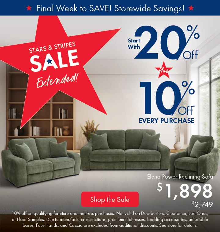 Stars & Stripes Sale – 20% off plus an extra 10% off every purchase at Morris Home