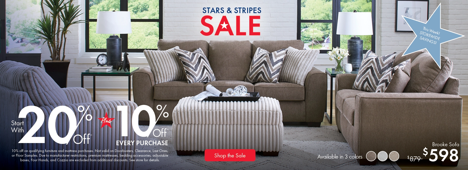 Stars & Stripes Sale – 20% off plus an extra 10% off every purchase at Morris Home