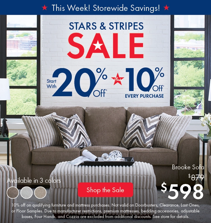 Stars & Stripes Sale – 20% off plus an extra 10% off every purchase at Morris Home