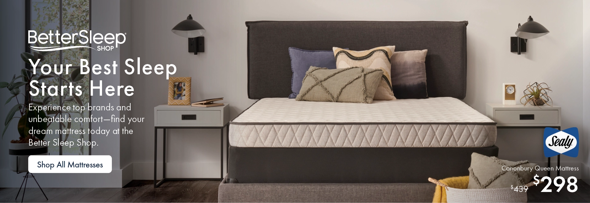 Stars & Stripes Sale Extended – Queen mattresses from $298. Shop top brands like Tempur-Pedic, Sealy, Stearns & Foster, Purple, Nectar, and Ashley Sleep at the Better Sleep Shop. Test rest in-store today.