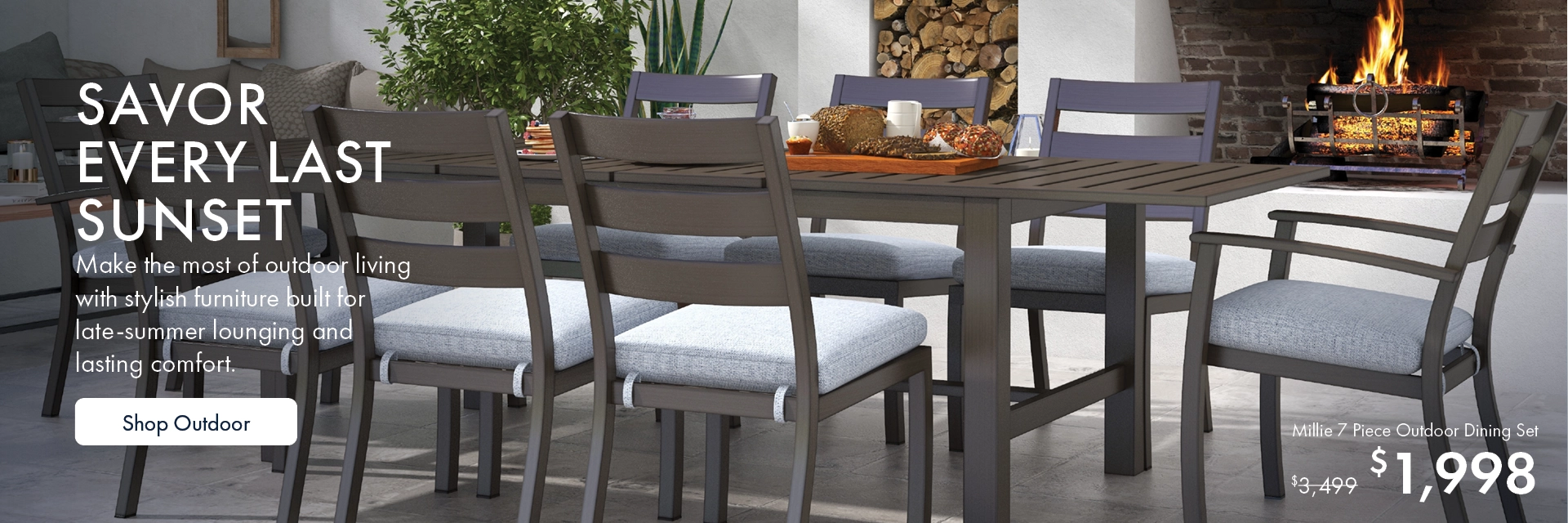 Savor Every Last Sunset — Shop outdoor sofas, patio dining sets, lounge chairs, and more built for late-summer comfort during Black Friday in July at Morris Home.