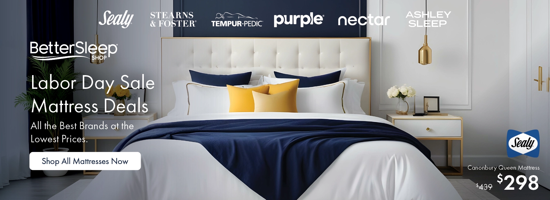 Labor Day Mattress Sale – Shop Sealy, Tempur-Pedic, Purple, and more top brands at the lowest prices. Sealy Canonbury Queen only $298.