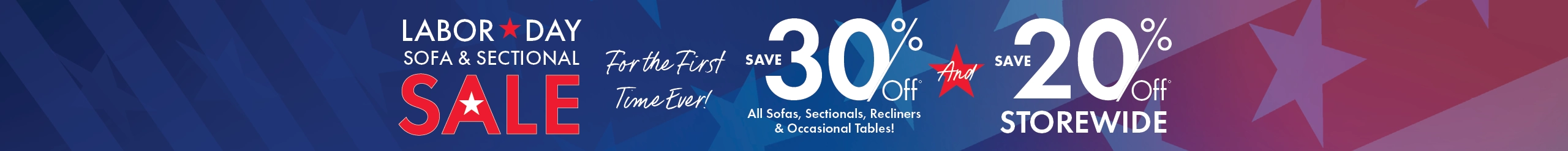 Labor Day Sofa & Sectional Sale at Morris Home – For the first time ever, save 30% on all sofas, sectionals, recliners, and occasional tables, plus 20% off storewide. Don’t miss these limited-time savings!