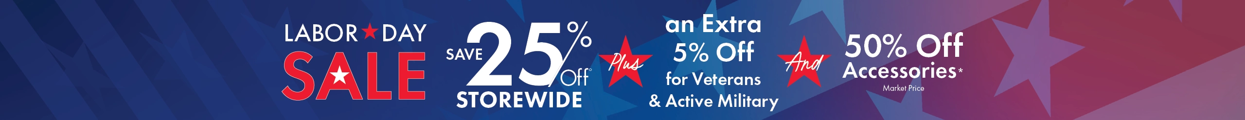 Labor Day Sale at Morris Home – Save 25% storewide, plus an extra 5% off for Veterans and Active Military, and get 50% off accessories. Shop limited-time savings now!