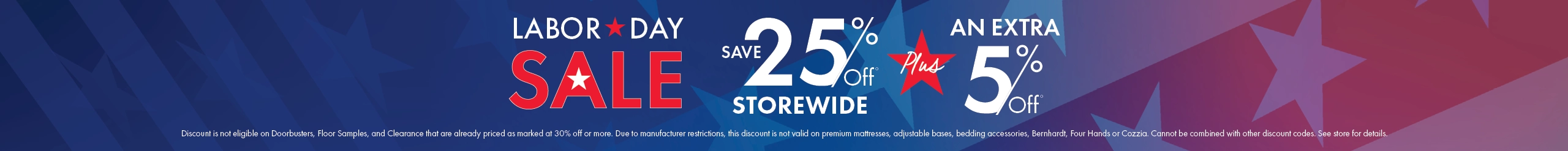 Labor Day Sale at Morris Home – Save 25% off storewide, plus get an extra 5% off for a limited time. Shop now and save more!