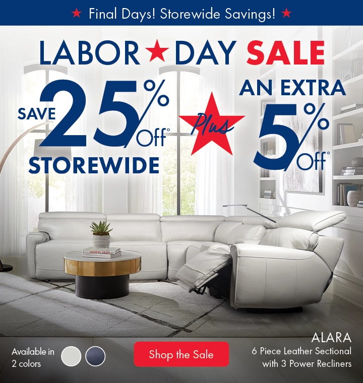 Labor Day Sale at Morris Home – Save 25% off, plus get an extra 5% off for a limited time.