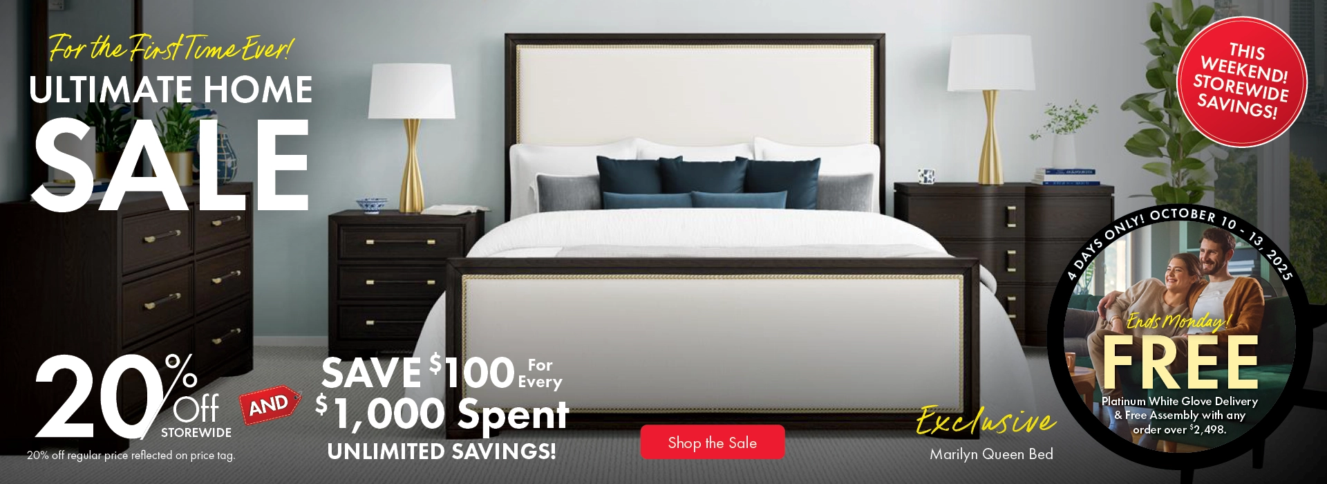 Ultimate Home Sale at Morris Home – save 20% storewide and $100 for every $1,000 spent. Shop now for unlimited savings.