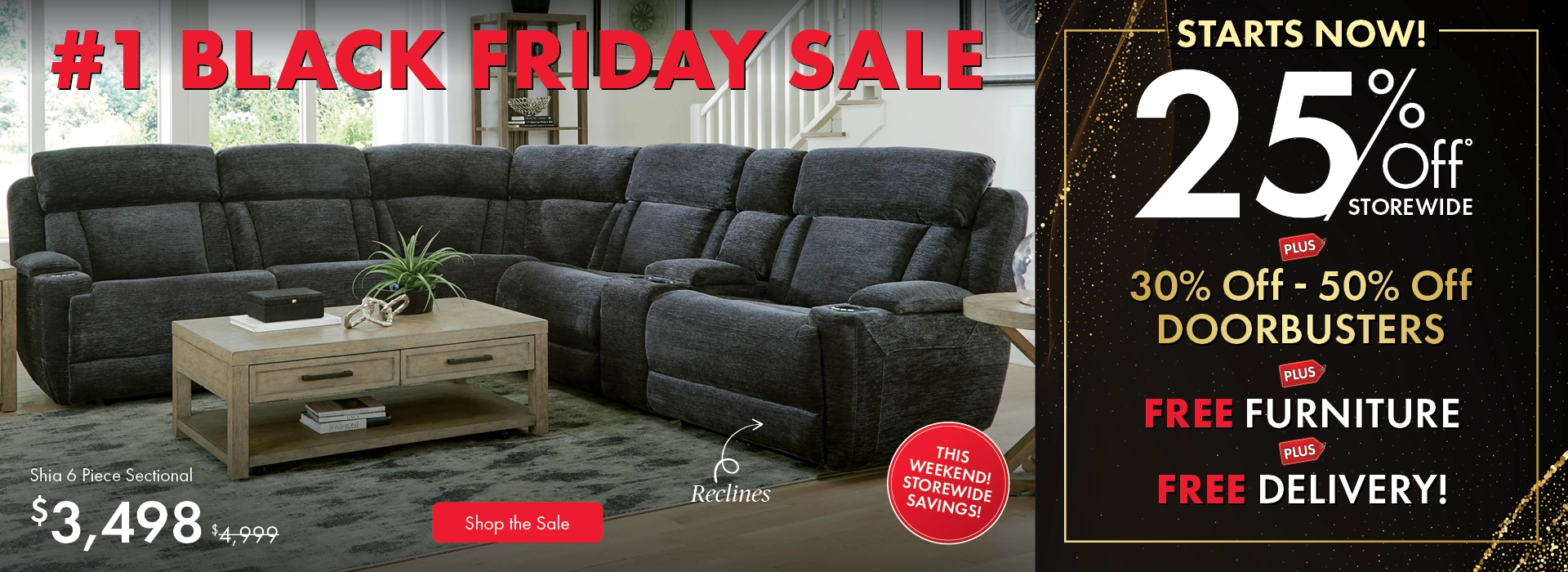 Black Friday Sale starts now at Morris Home — 25% Off Storewide, 30%–50% Off Doorbusters, plus Free Furniture and Free Delivery. Shop Now.