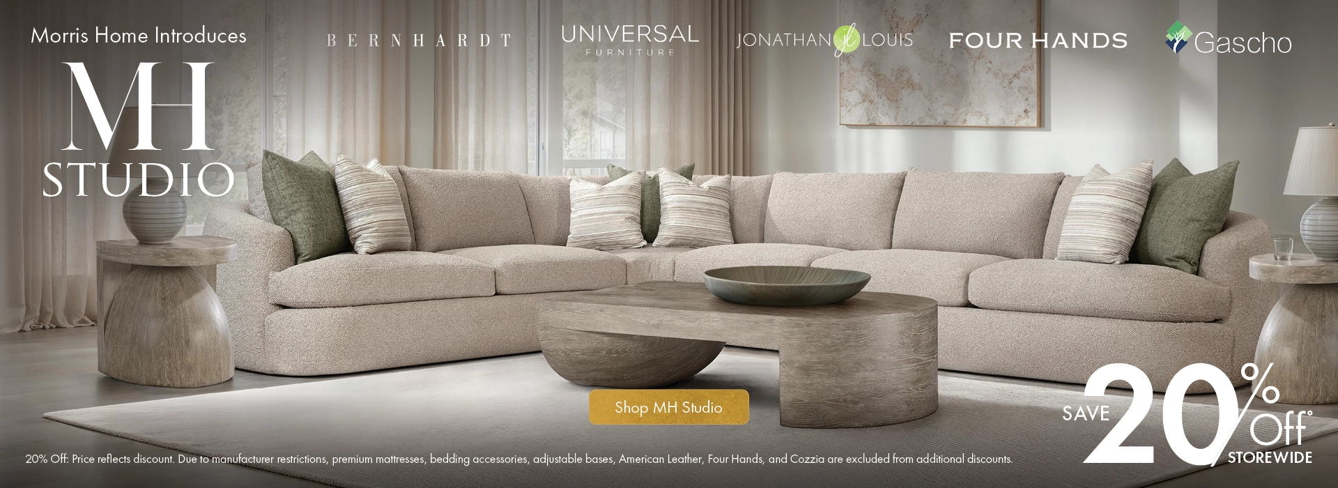 MH Studio at Morris Home — Save on luxury furniture brands — Shop now.