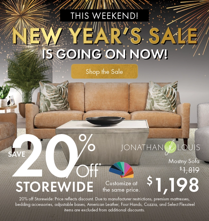 New Year’s Sale featuring new savings and new styles with 26% off storewide—shop the sale now.
