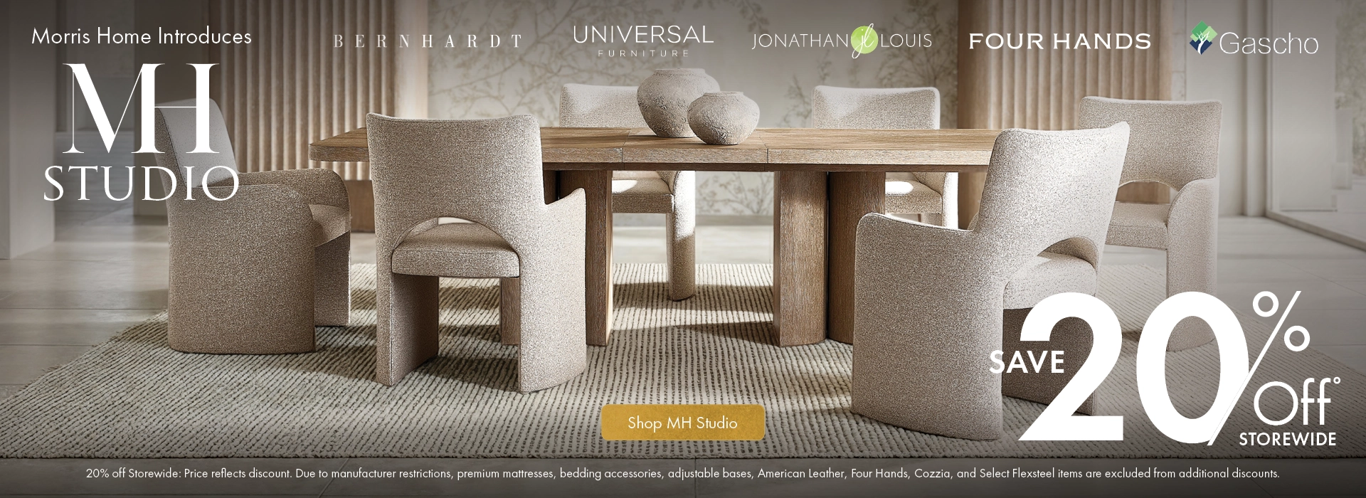 MH Studio at Morris Home — Save on luxury furniture brands — Shop now.