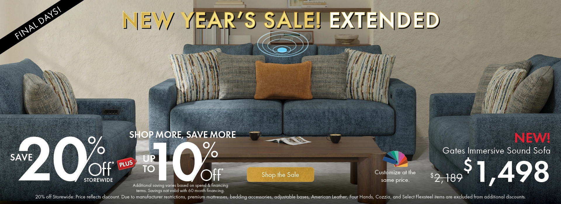 New Year’s Sale Extended! Save 20% off storewide—shop the sale now.