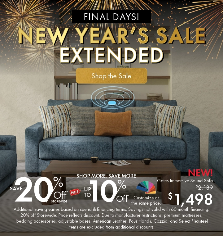 New Year’s Sale Extended! Save 20% off storewide—shop the sale now.