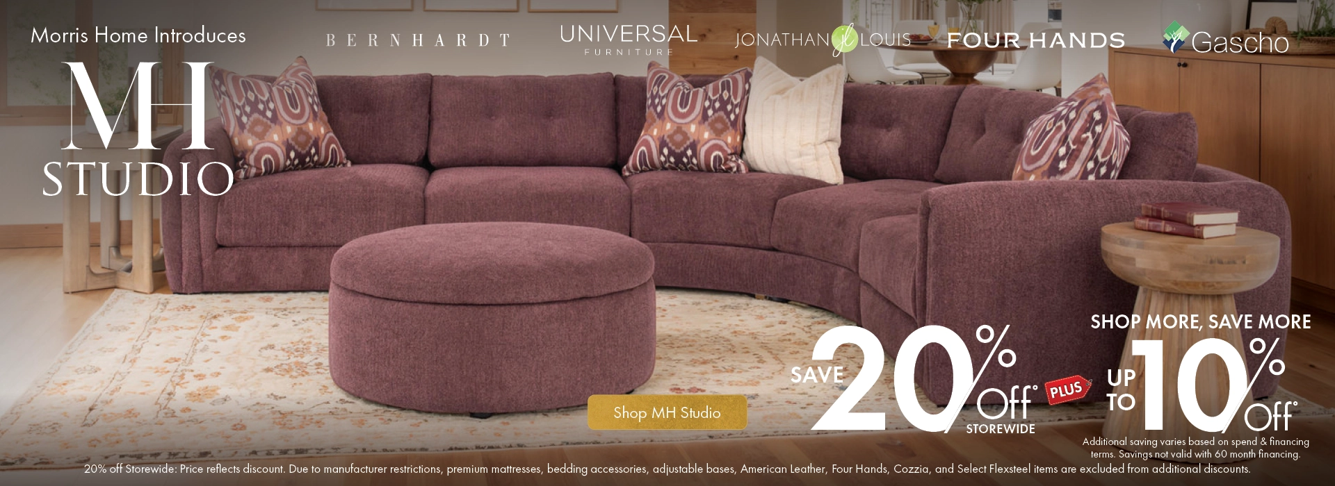 MH Studio at Morris Home — Save on luxury furniture brands — Shop now.