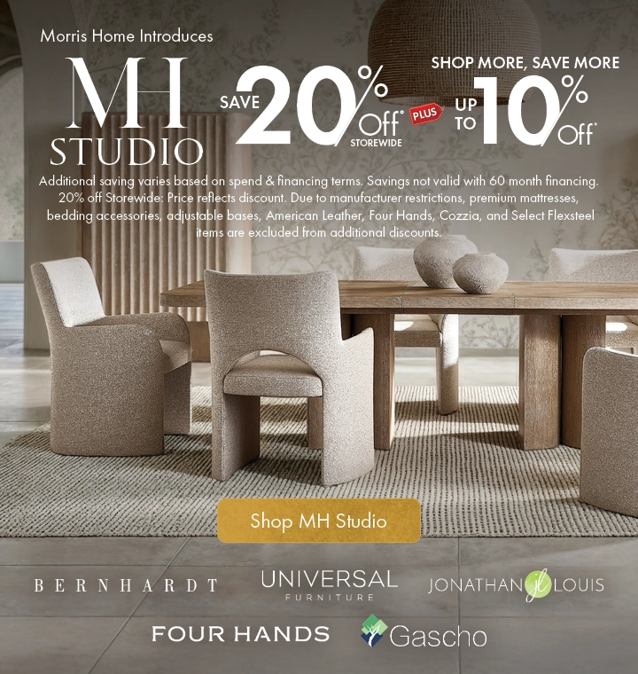 MH Studio at Morris Home — Save on luxury furniture brands — Shop now.