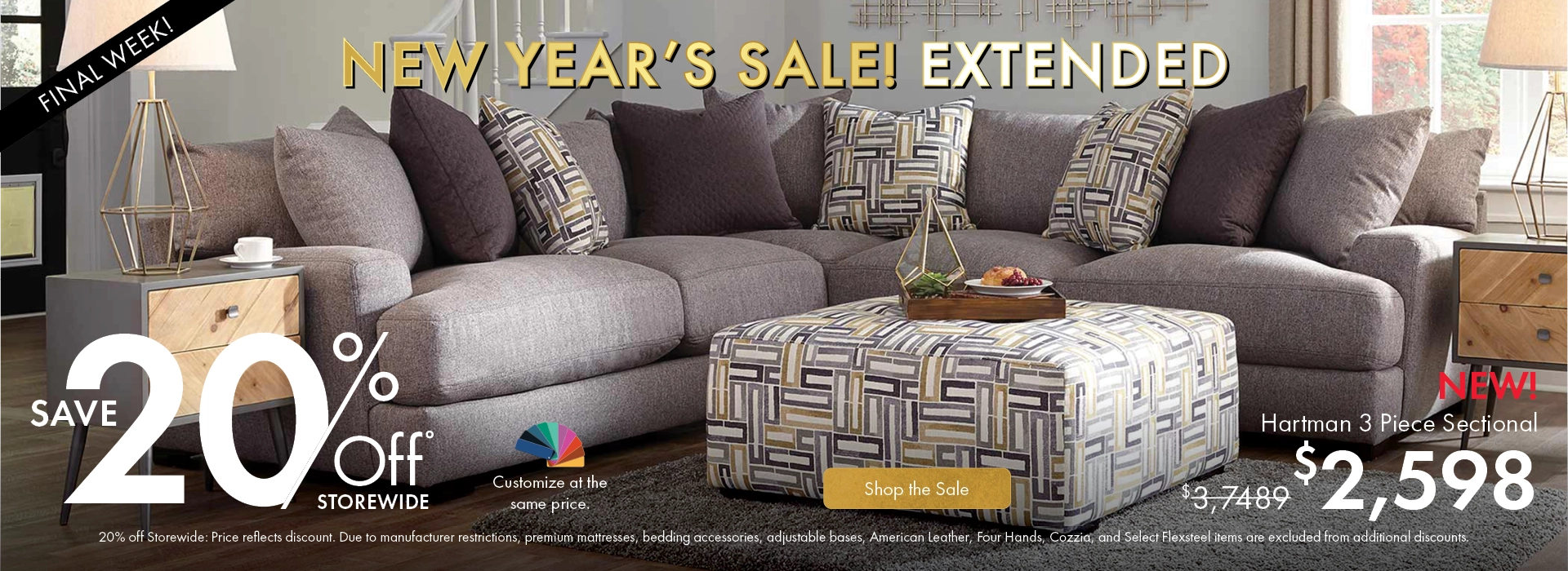 New Year’s Sale Extended! Save 20% off storewide—shop the sale now.