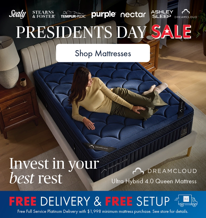 President’s Day Mattress Sale at the Better Sleep Shop inside Morris Home and Ashley. Invest in your best rest with free delivery and free setup.