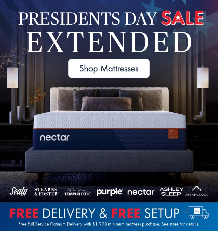 President’s Day Mattress Sale at the Better Sleep Shop inside Morris Home and Ashley. Save on top mattress brands with free delivery and free setup.