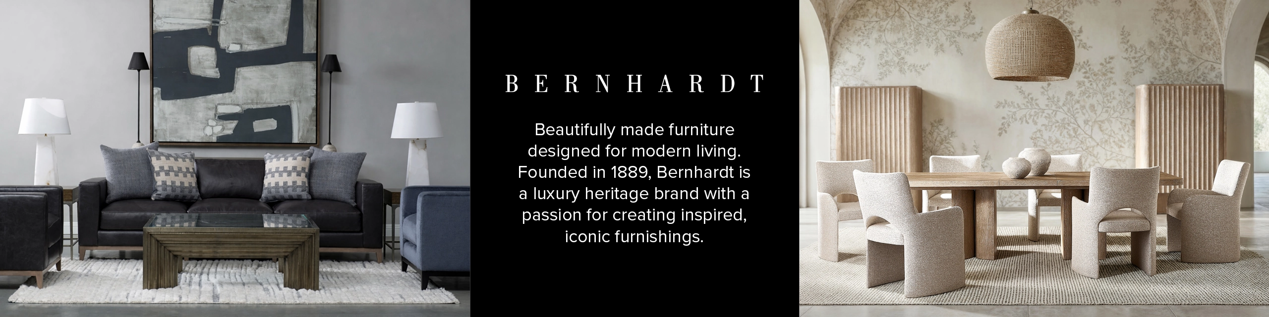 Bernhardt luxury furniture collection for modern living, featuring timeless, expertly crafted home furnishings and refined design, available at exceptional value from MH Studio.