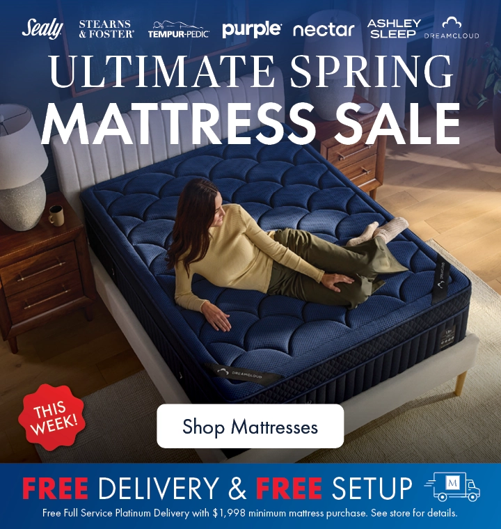 Ultimate Spring Mattress Sale at the Better Sleep Shop inside Morris Home and Ashley. Save on top mattress brands plus free delivery and free setup.