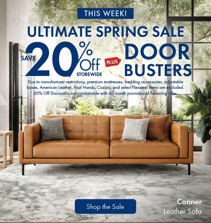 Morris Home Ultimate Spring Sale — save 20% off storewide plus doorbusters. Shop the sale now.