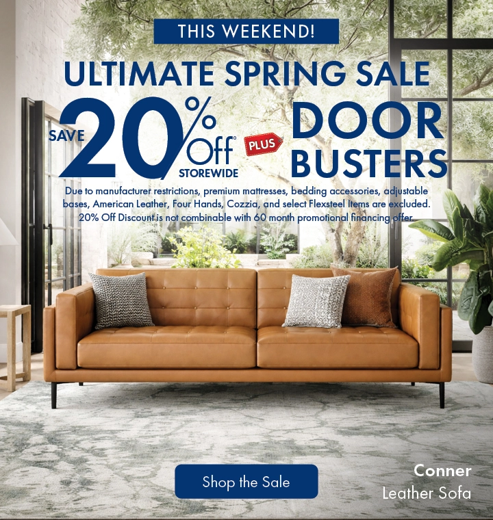Morris Home Ultimate Spring Sale — save 20% off storewide plus doorbusters. Shop the sale now.