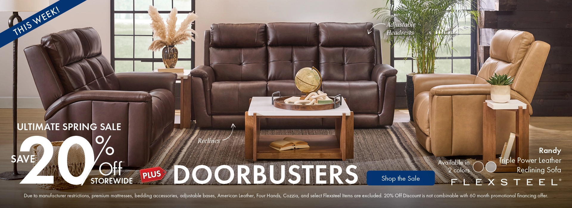 Ultimate Spring Sale: Save 20% storewide plus doorbusters. Shop living rooms on sale.