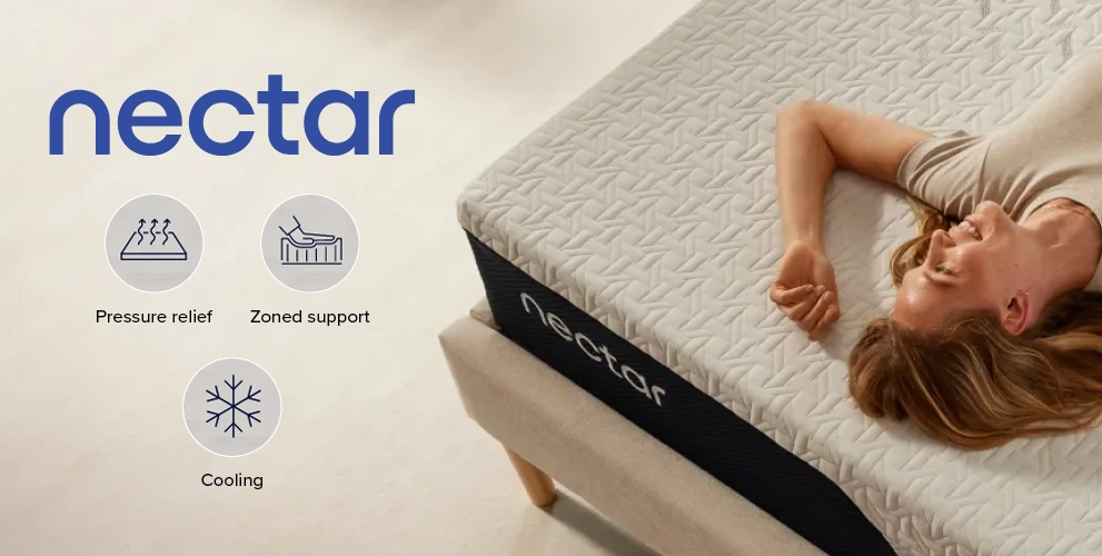Upgrade your sleep with Nectar—cooling gel memory foam, pressure-relieving comfort, and motion isolation for undisturbed nights.