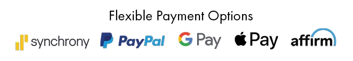 Flexible online payment options available at Morris Home — choose from Synchrony, PayPal, Apple Pay, or Affirm for easy checkout.