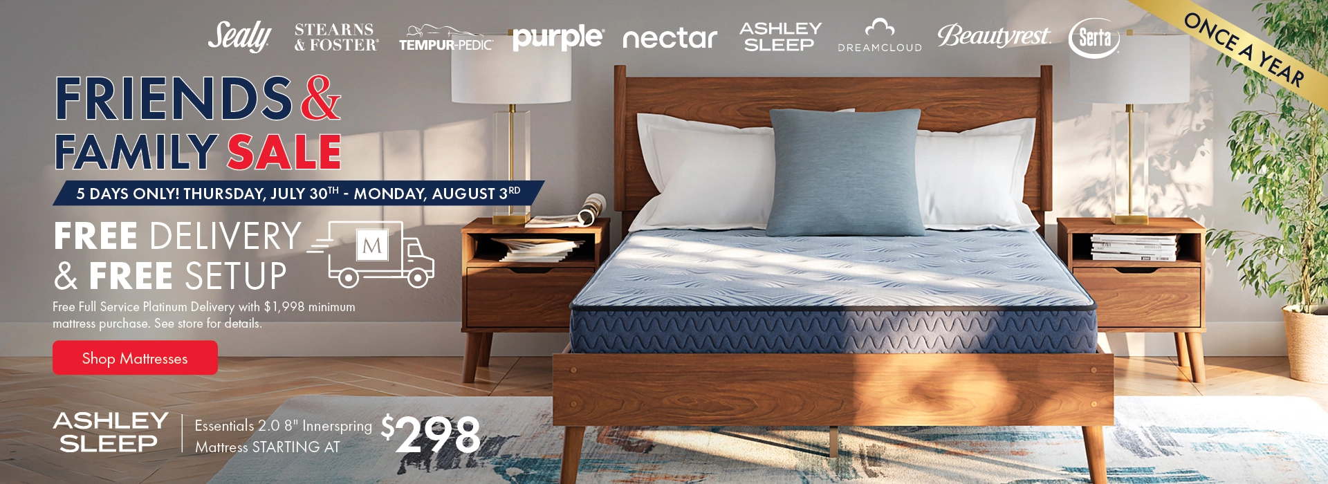 Summer Saving Event at Morris Home and Ashley—Ashley Sleep Mattress starting at $298 + Free Delivery and Free Setup. Shop all mattresses on sale.