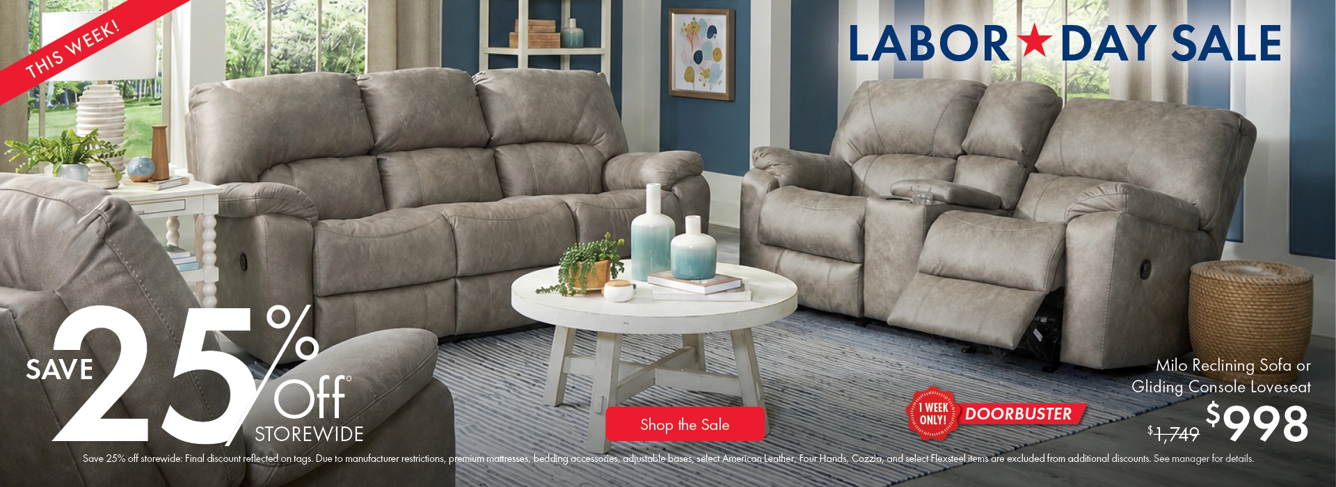 Morris Home Labor Day Sale save 25% off Storewide. Shop the sale now.