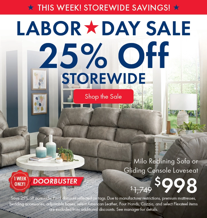 Morris Home Labor Day Sale save 25% off Storewide. Shop the sale now.
