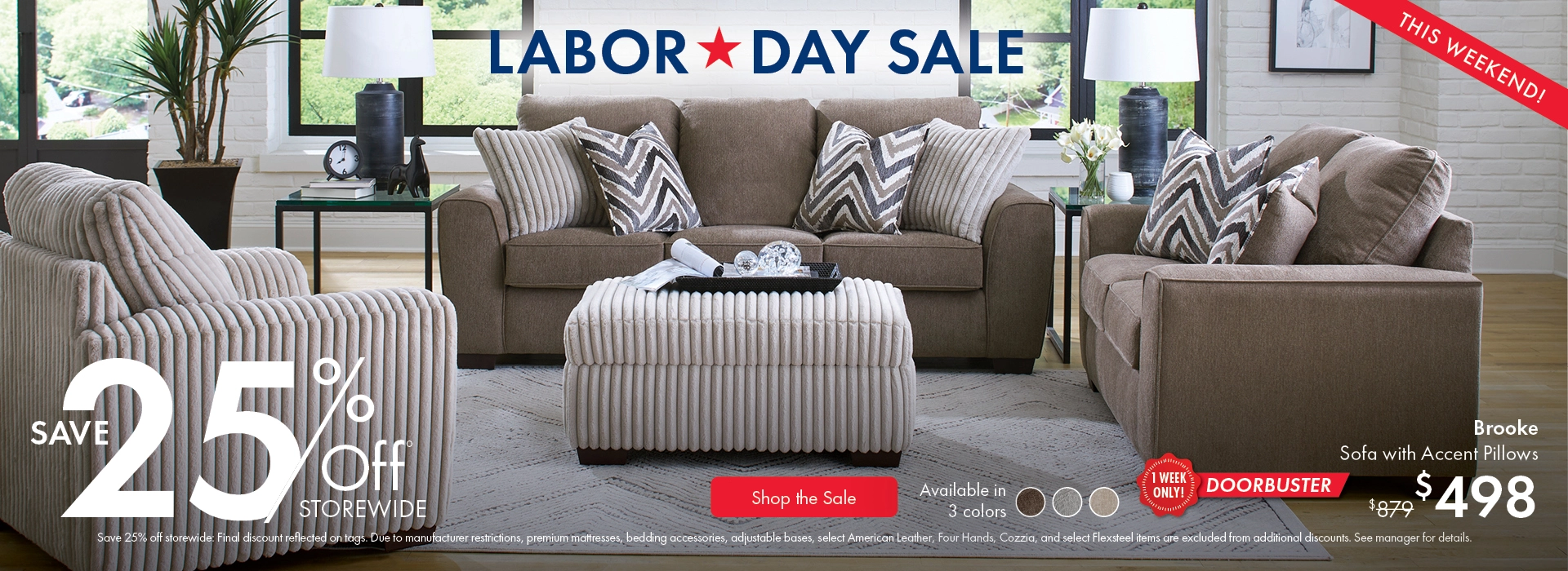 Morris Home Labor Day Sale save 25% off Storewide. Shop the sale now.