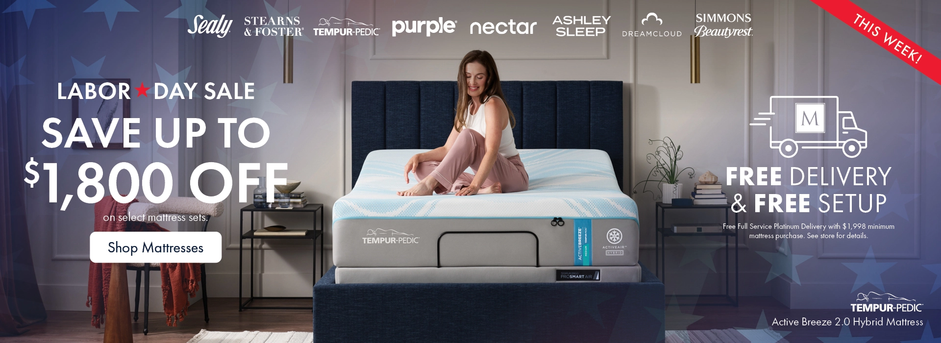 Labor Day Sale at Morris Home and Ashley—Save up to $1,800 off on select mattress sets plus Free Delivery and Free Setup. Shop all mattresses on sale.