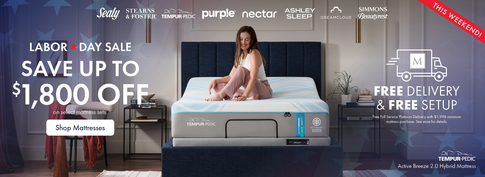 Labor Day Sale at Morris Home and Ashley—Save up to $1,800 off on select mattress sets plus Free Delivery and Free Setup. Shop all mattresses on sale.