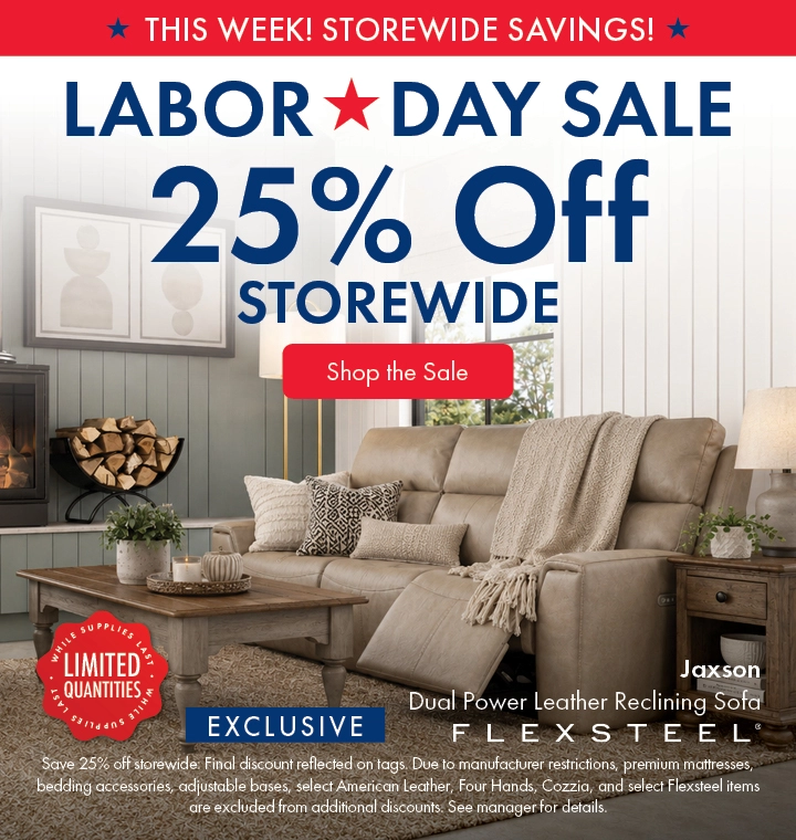 Morris Home Labor Day Sale save 25% off Storewide. Shop the sale now.