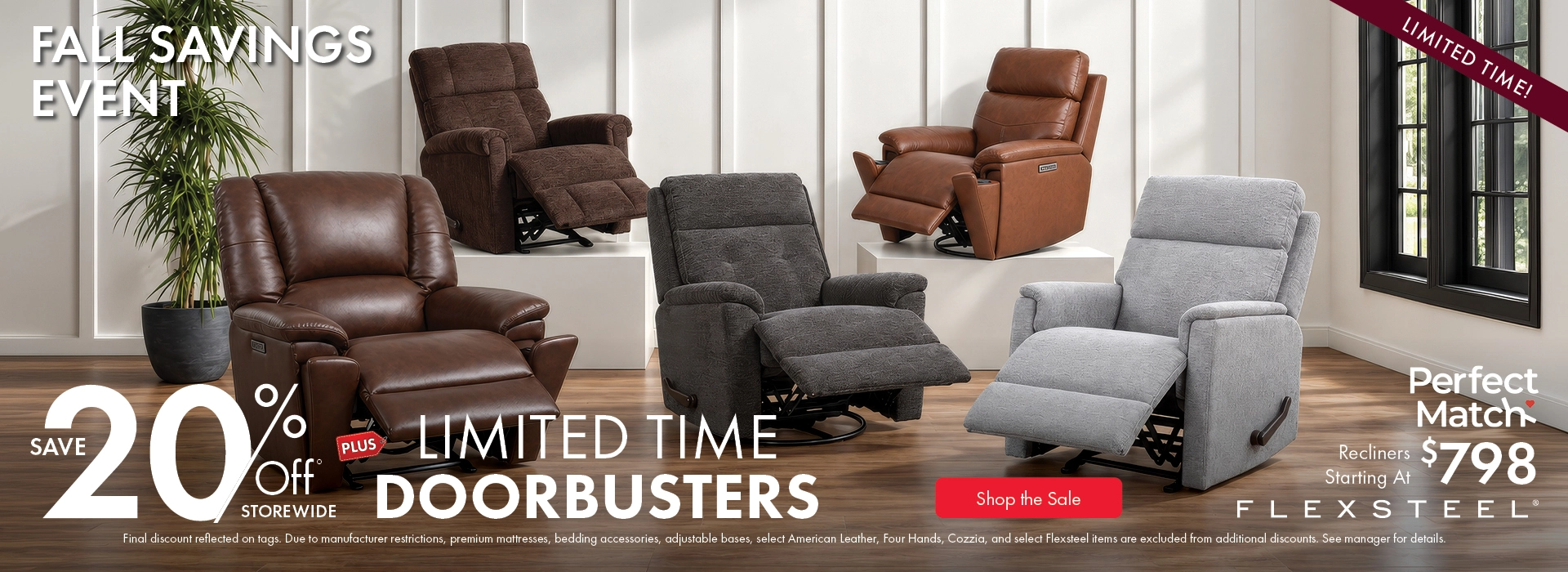 Morris Home Fall Savings Event save 20% off Storewide plus limited time doorbusters. Shop the sale now.
