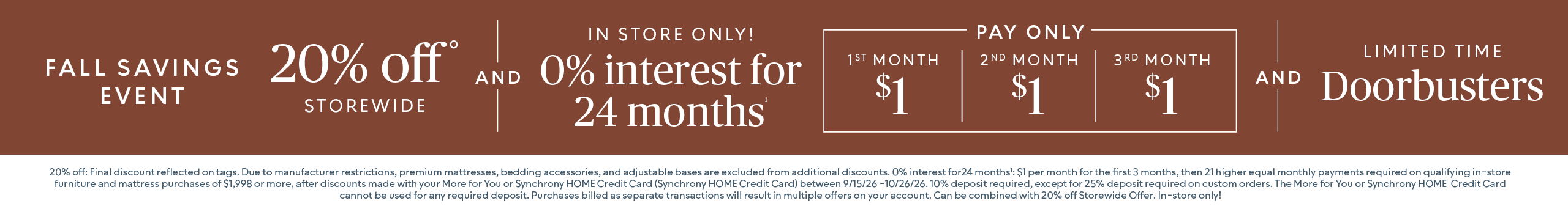 Fall Savings Event