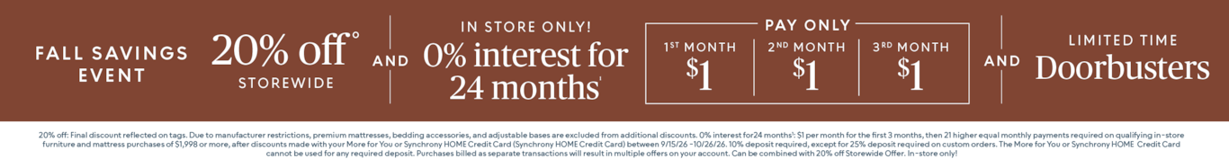 Fall Savings Event