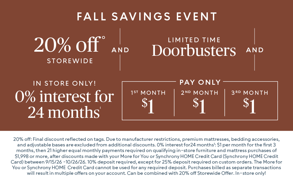 Fall Savings Event