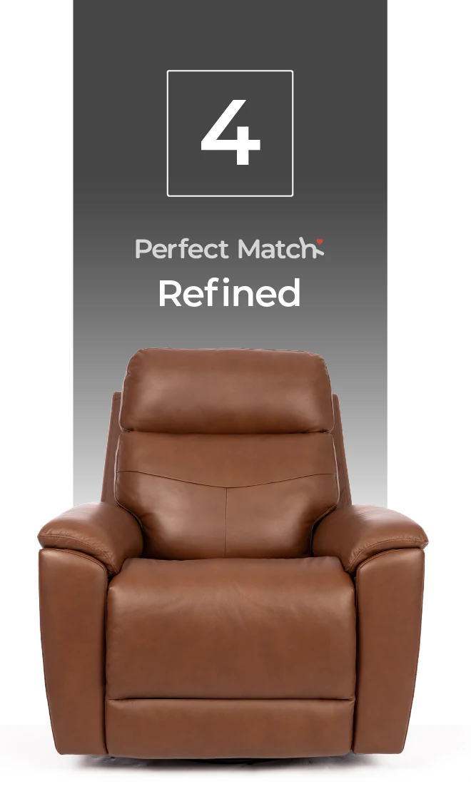 PERFECT MATCH REFINED VANDER LEATHER MANUAL RECLINER BY FLEXSTEEL