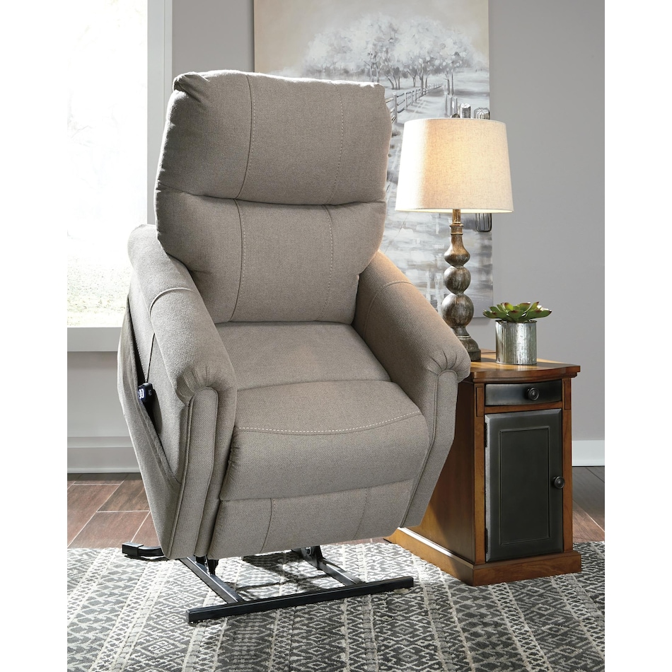  markridge gray power rocker recliner   