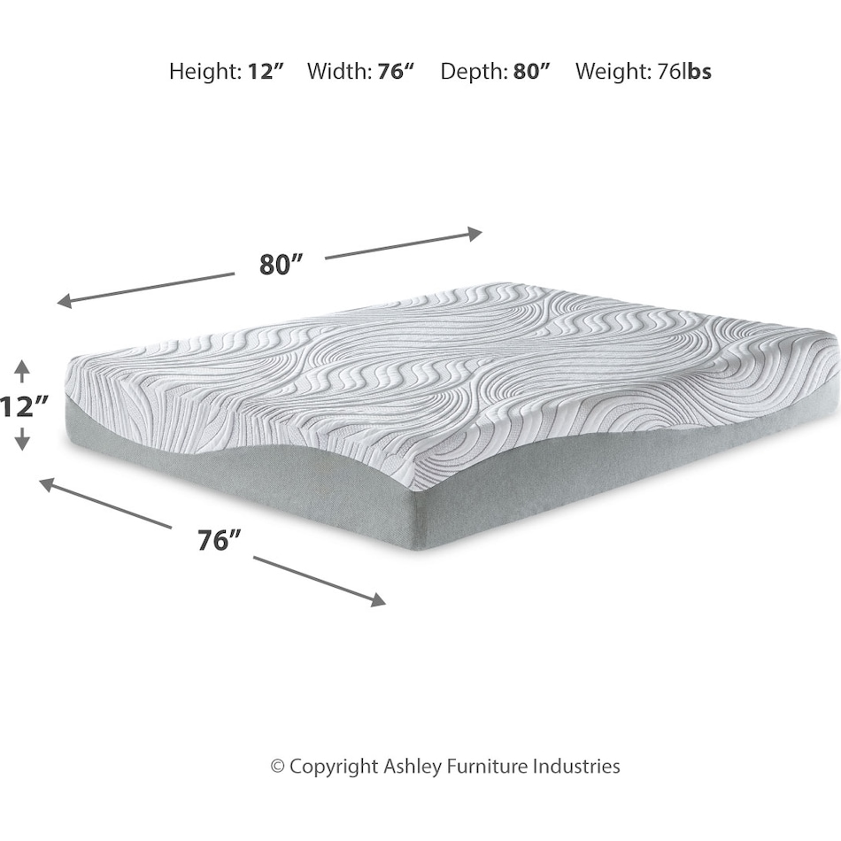  inch memory foam dimension schematic   