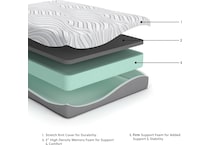  inch memory foam white mattress cal king   