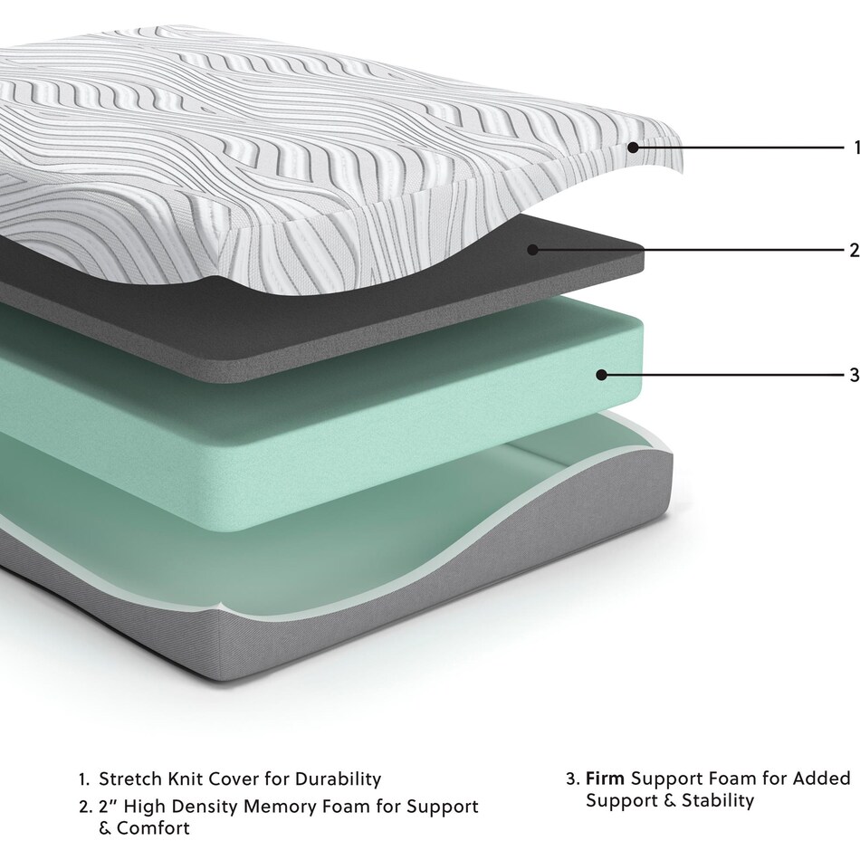  inch memory foam white mattress cal king   