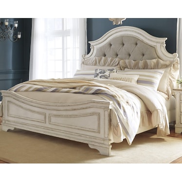 REALYN KING UPHOLSTERED PANEL BED