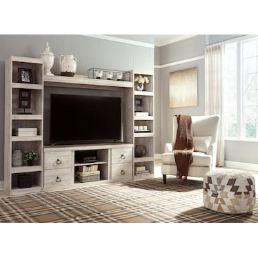 WILLOWTON 4-PIECE ENTERTAINMENT CENTER